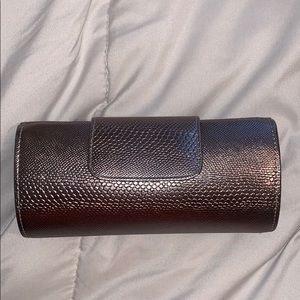 Metallic Alligator Print Clutch